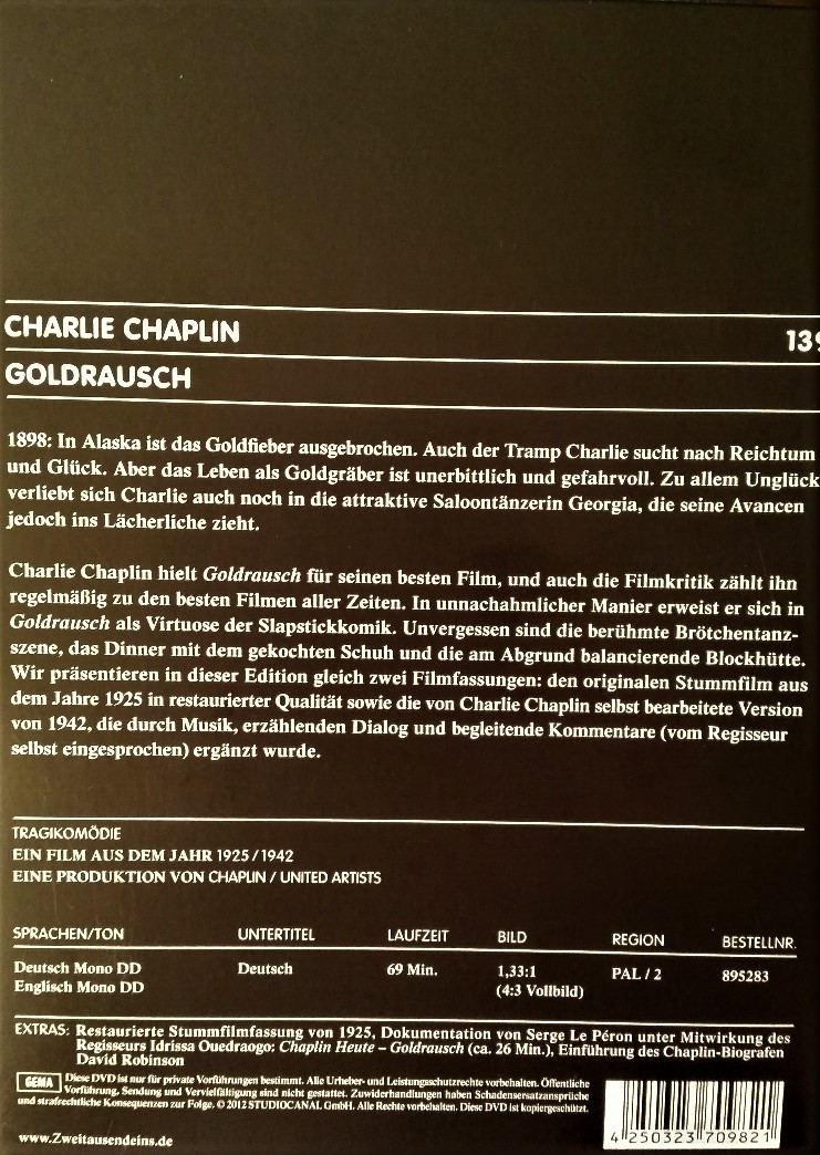 Goldrausch - Tragikomödie (Stummfilm) von und mit Charlie Chaplin – Bild 2