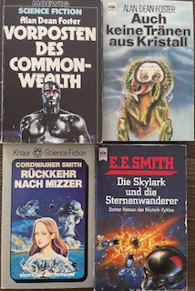 4 Romane verschiedener Autoren aus Science Fiction/ Fantasy/ Utopie